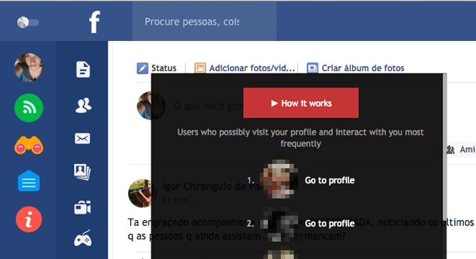 Facebook Flat volta com botão que diz revelar quem visitou seu perfil